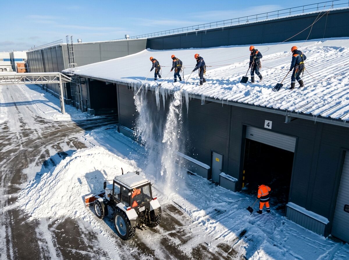 Уборка снега с кровли, г. Ногинск